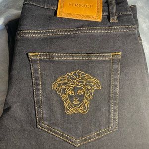 Versace Embroidered Medusa jeans